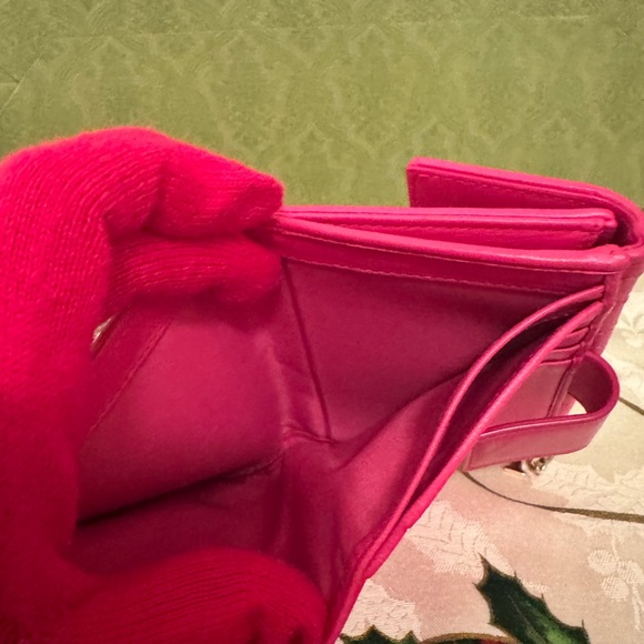 🔥 SOLD 💝Christian Dior Pink compact wallet, 
With card slots and money & ID
Soft - Picture 15 of 16